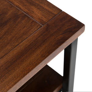 Skyler 60 Inch Wide Solid Mango Wood TV Stand in Dark