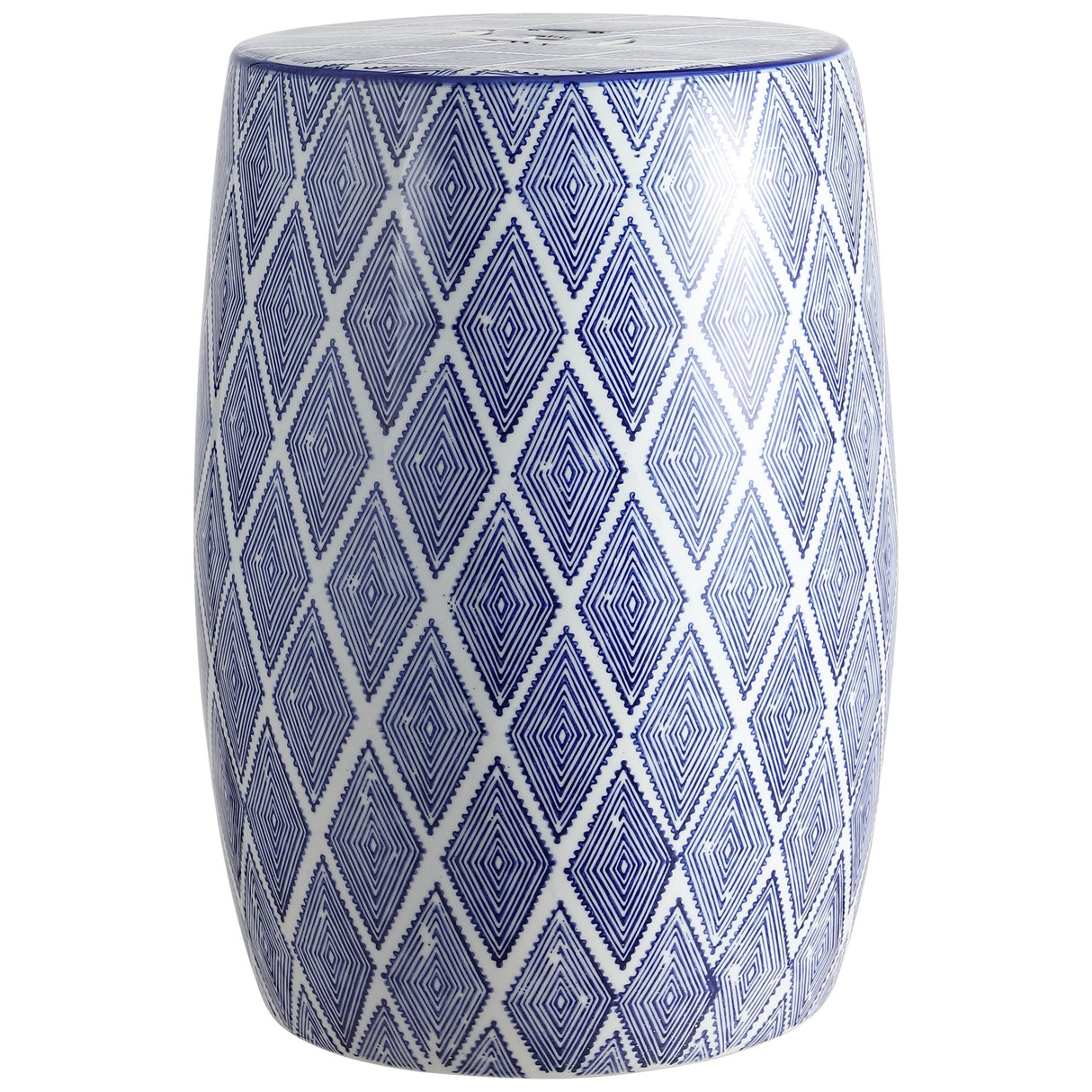 Moroccan ceramic drum garden stool artisan - Tuesday Morning - Outdoor Tables