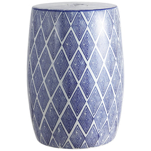 Moroccan ceramic drum garden stool artisan - Tuesday Morning - Outdoor Tables