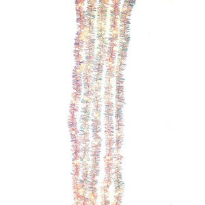 100-Light Silver Iridescent Tinsel Cascade Warm White Light Set