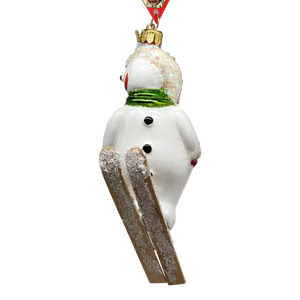 Wooshing - Skiing Snowman Ornament