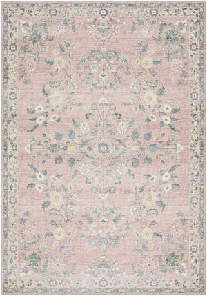 Meyly Pink Washable Area Rug