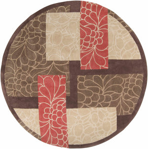 Brick Red-Brown Mosaic Area Rug - Clearance