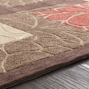 Brick Red-Brown Mosaic Area Rug - Clearance