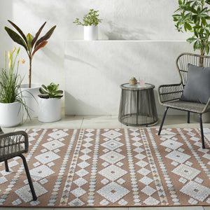 Metta Rust Outdoor Area Rug - Clearance