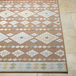 Metta Rust Outdoor Area Rug - Clearance