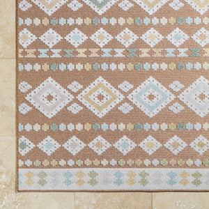 Metta Rust Outdoor Area Rug - Clearance