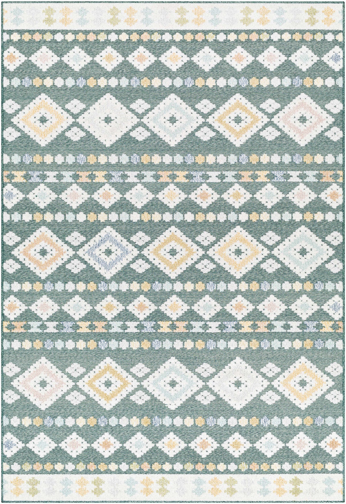 Metta Medium Green Outdoor Area Rug - Clearance