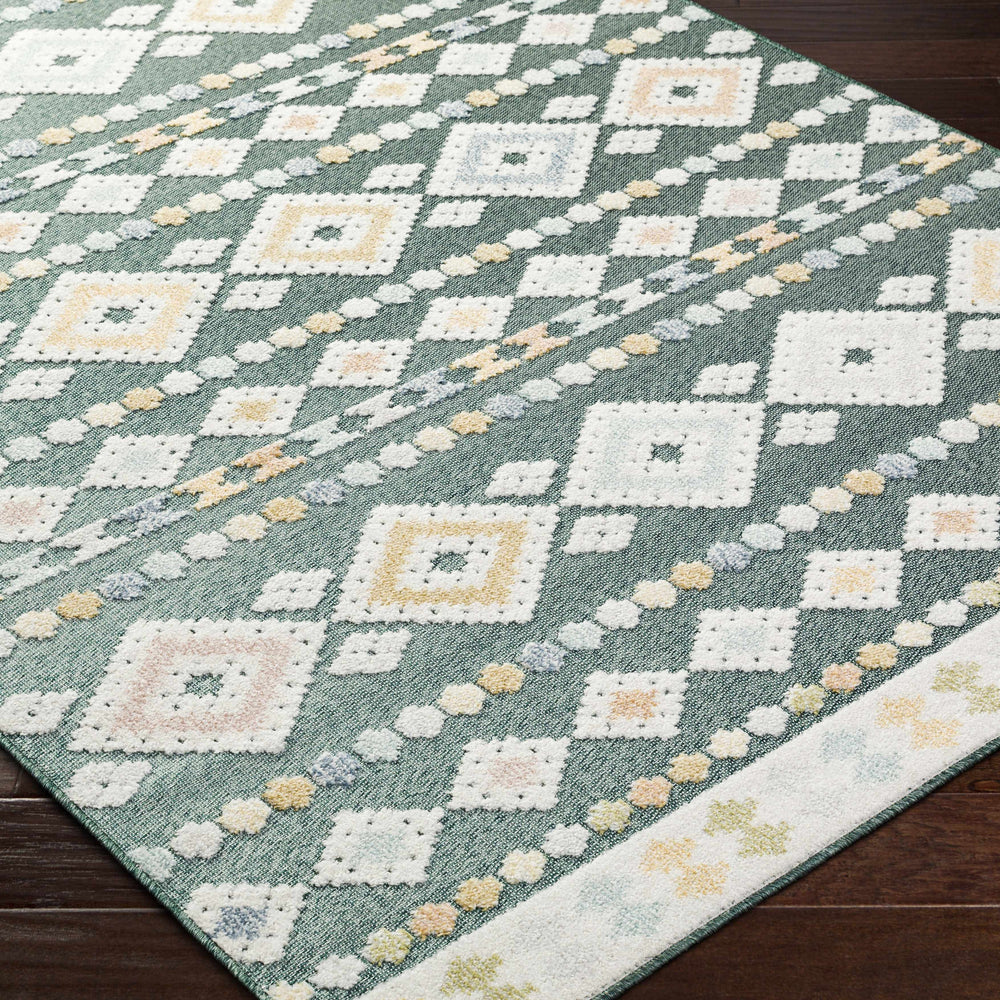 Metta Medium Green Outdoor Area Rug - Clearance