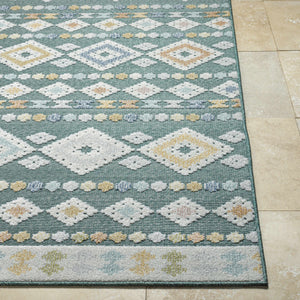Metta Medium Green Outdoor Area Rug - Clearance