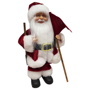 Golfing Santa Figurine Ornament - 9 inches