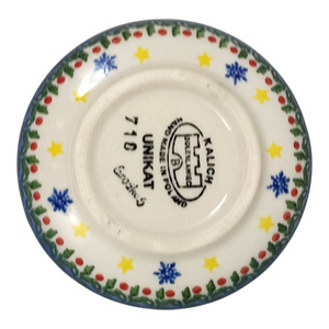 Ceramic Snack Plate - Gingerbread Joy Pattern