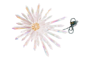 Lighted Acrylic Starburst Tree Topper with 50 Lights