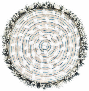 Matagami Beige Hand Woven Stool
