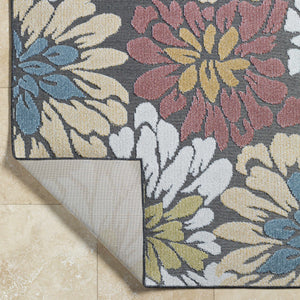 Minga Charcoal Outdoor Area Rug - Clearance