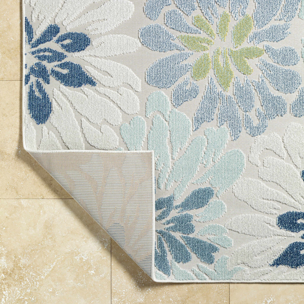 Minga Cream Outdoor Area Rug - Clearance