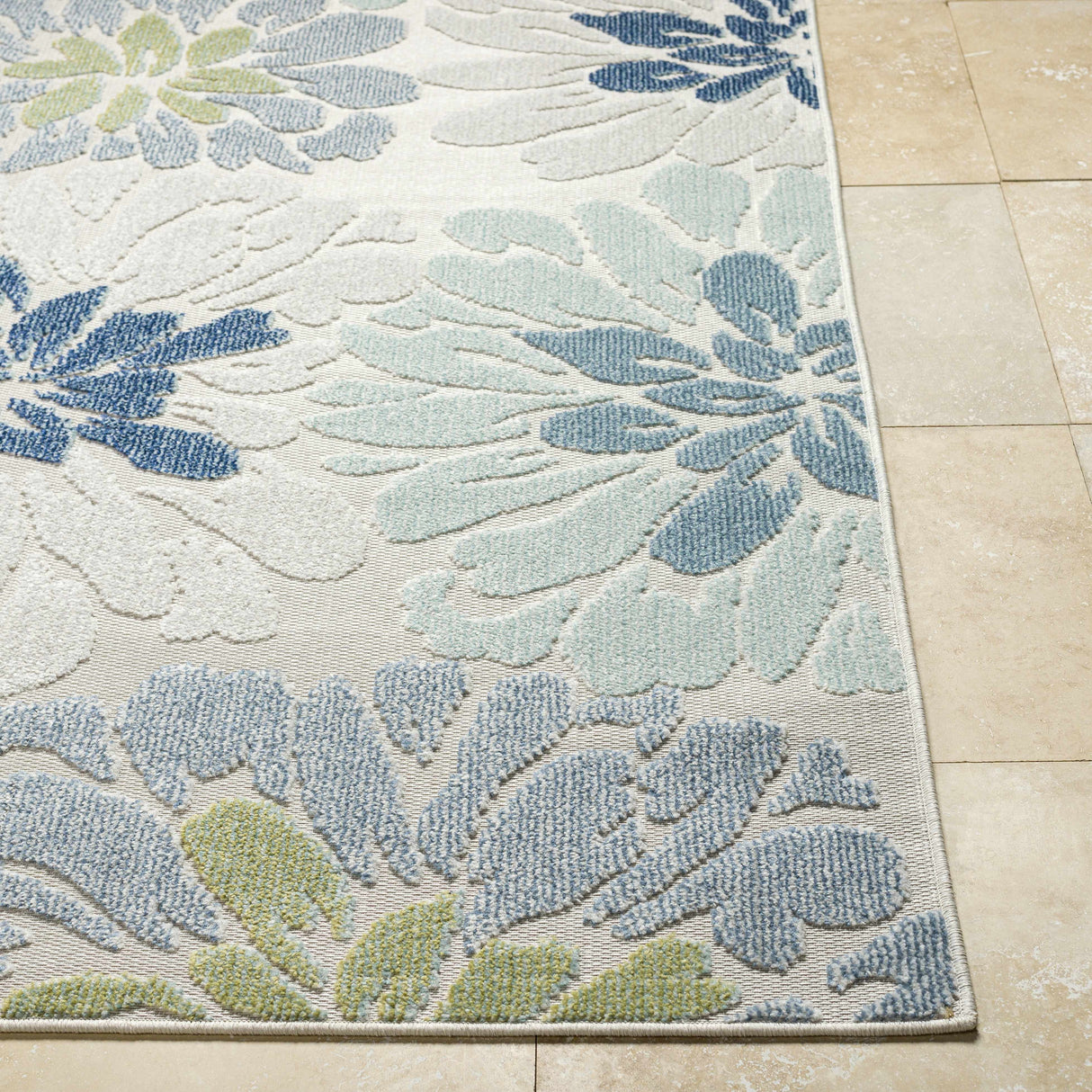 Minga Cream Outdoor Area Rug - Clearance