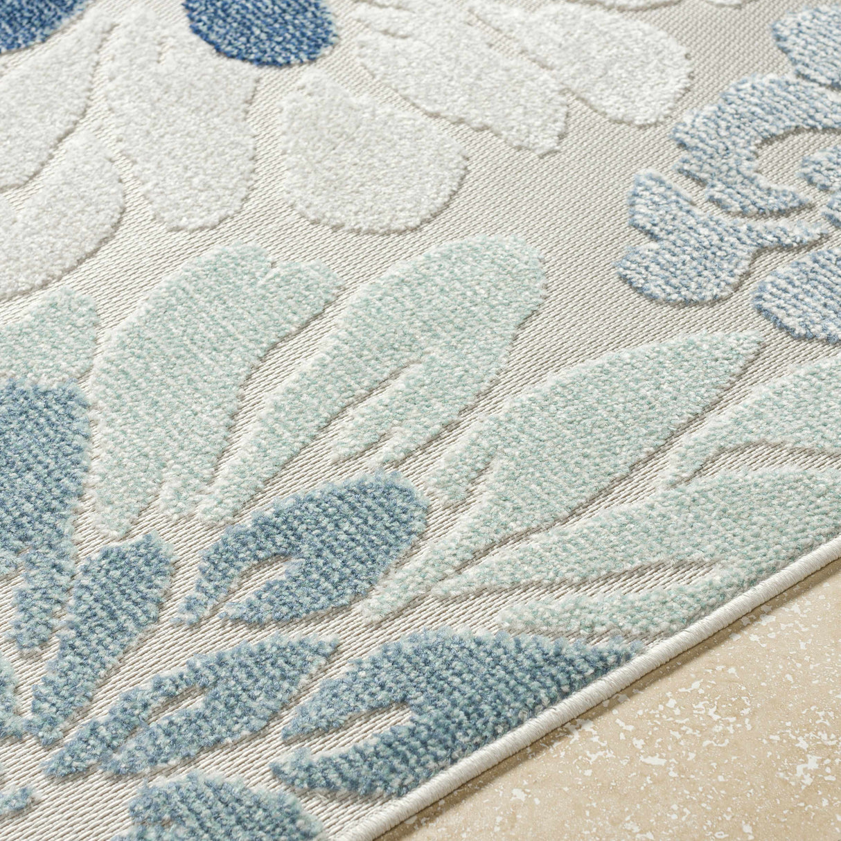Minga Cream Outdoor Area Rug - Clearance