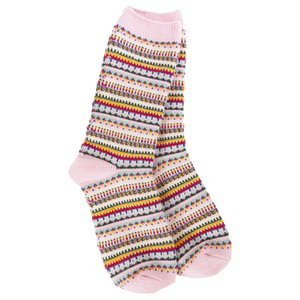 Weekend Boho Crew - Pink Stripe