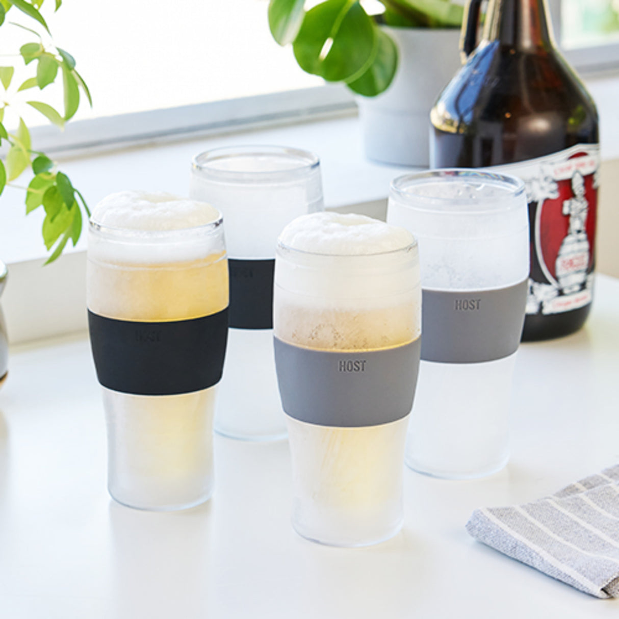 Beer-freeze™--16-oz-Cooling-pint-glass-Set-of-4-Beer-Glasses