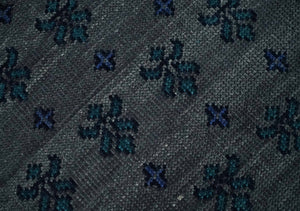 Gray and Blue Traditional Hand Knotted Antique Style low Pile Custom Made Wool Area Rug