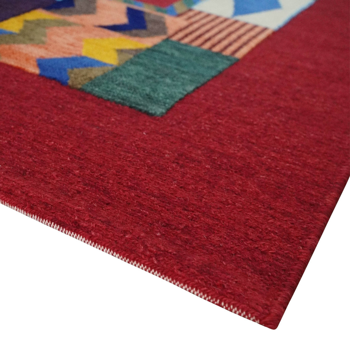 5x7 Multicolor Abstract Wool Hand Woven Southwestern Lori Gabbeh Rug