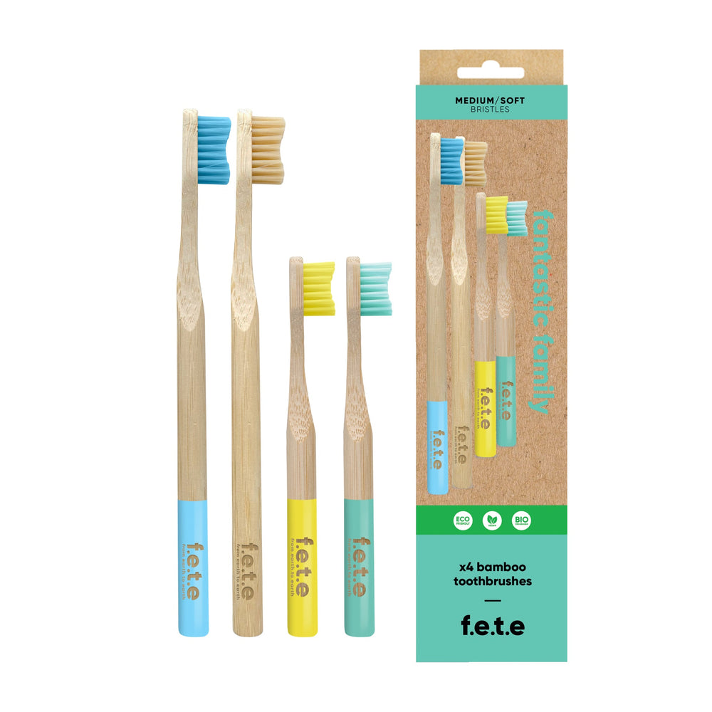 F.E.T.E.-4-Bamboo-Toothbrushes-Family-Pack-Multicolor-New-Toothbrush-Accessories