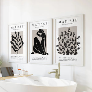 Matisse Posters Set of 3. Minimalist Botanical, Figure Prints