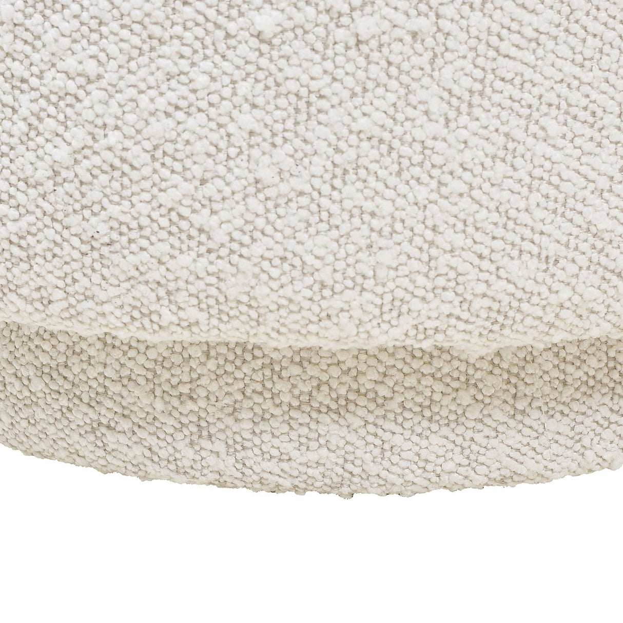 Mushroom Footstool with Sherpa - Textured Upholstery - Accent Stools