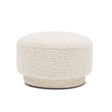 Mushroom Footstool with Sherpa - Textured Upholstery - Accent Stools