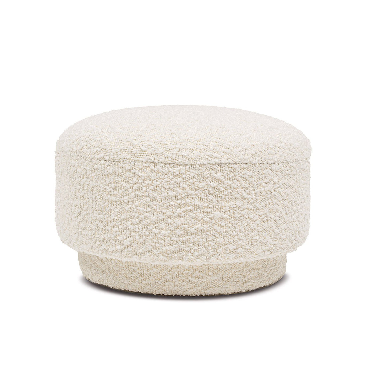 Mushroom Footstool with Sherpa - Textured Upholstery - Accent Stools