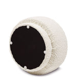 Mushroom Footstool with Sherpa - Textured Upholstery - Accent Stools