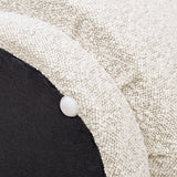 Mushroom Footstool with Sherpa - Textured Upholstery - Accent Stools