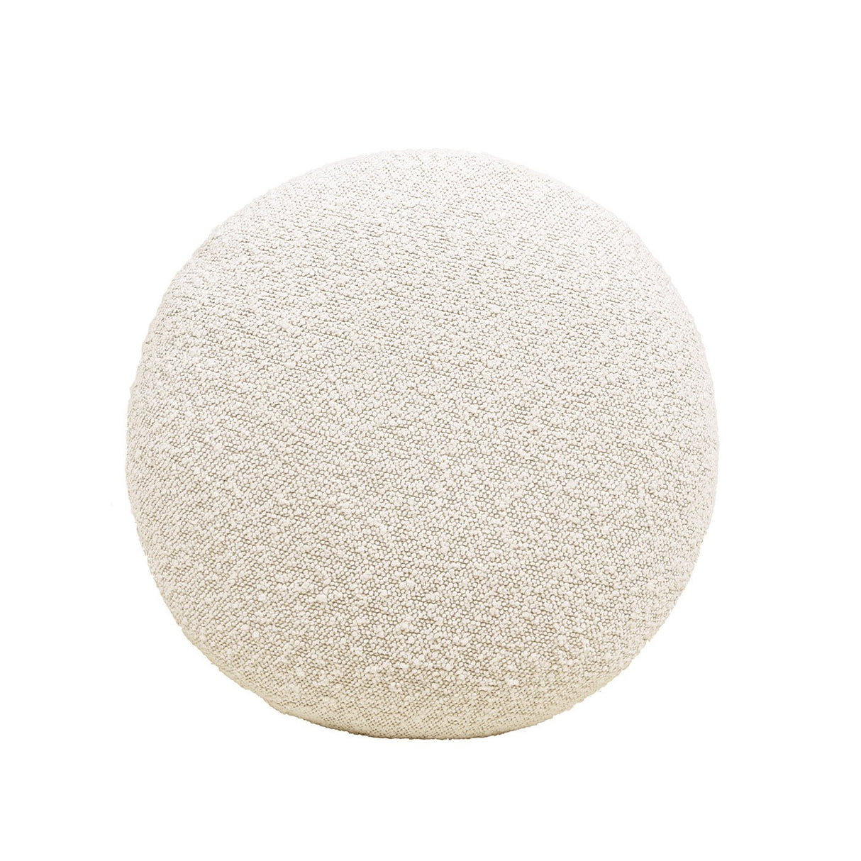 Mushroom Footstool with Sherpa - Textured Upholstery - Accent Stools