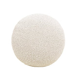 Mushroom Footstool with Sherpa - Textured Upholstery - Accent Stools