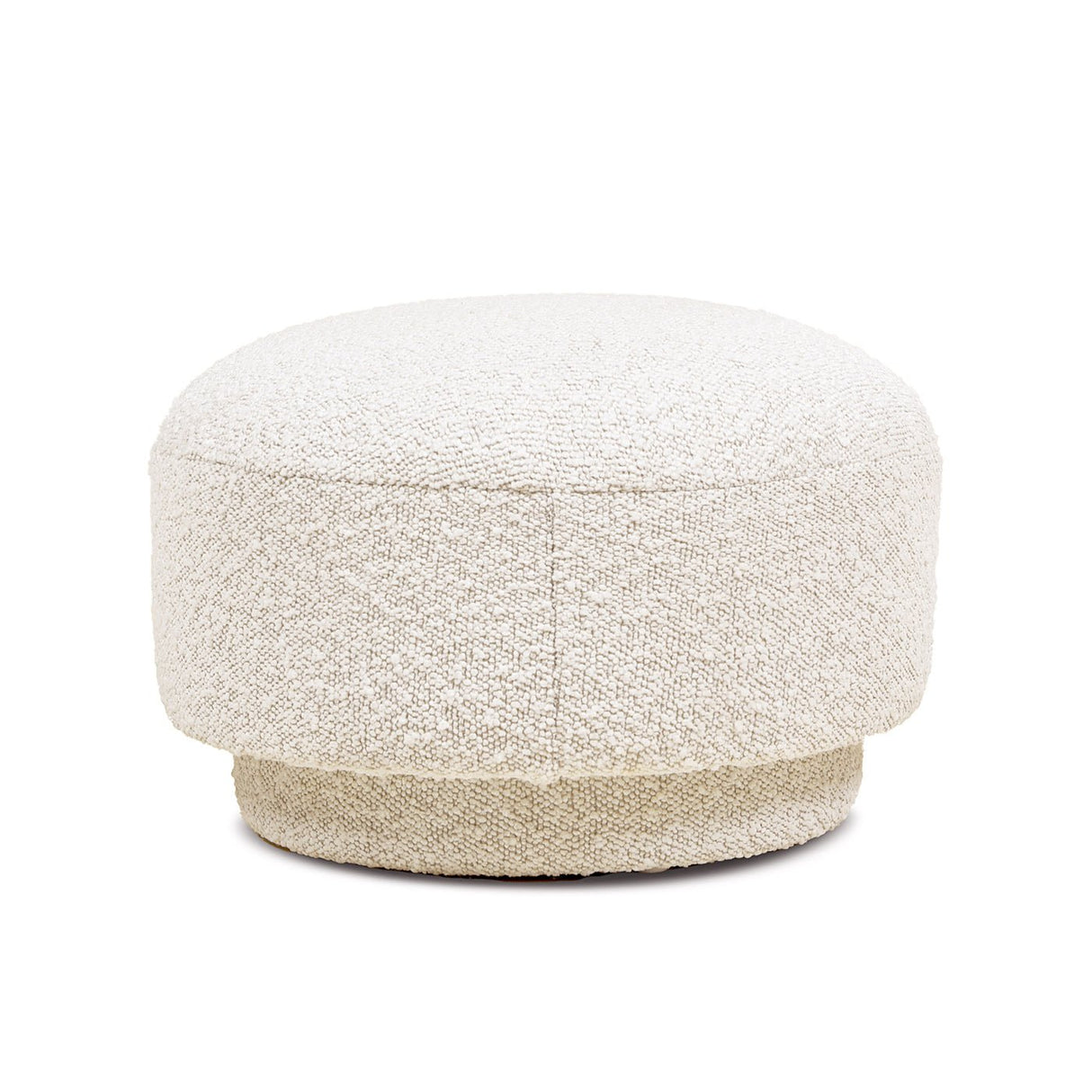 Mushroom Footstool with Sherpa - Textured Upholstery - Accent Stools