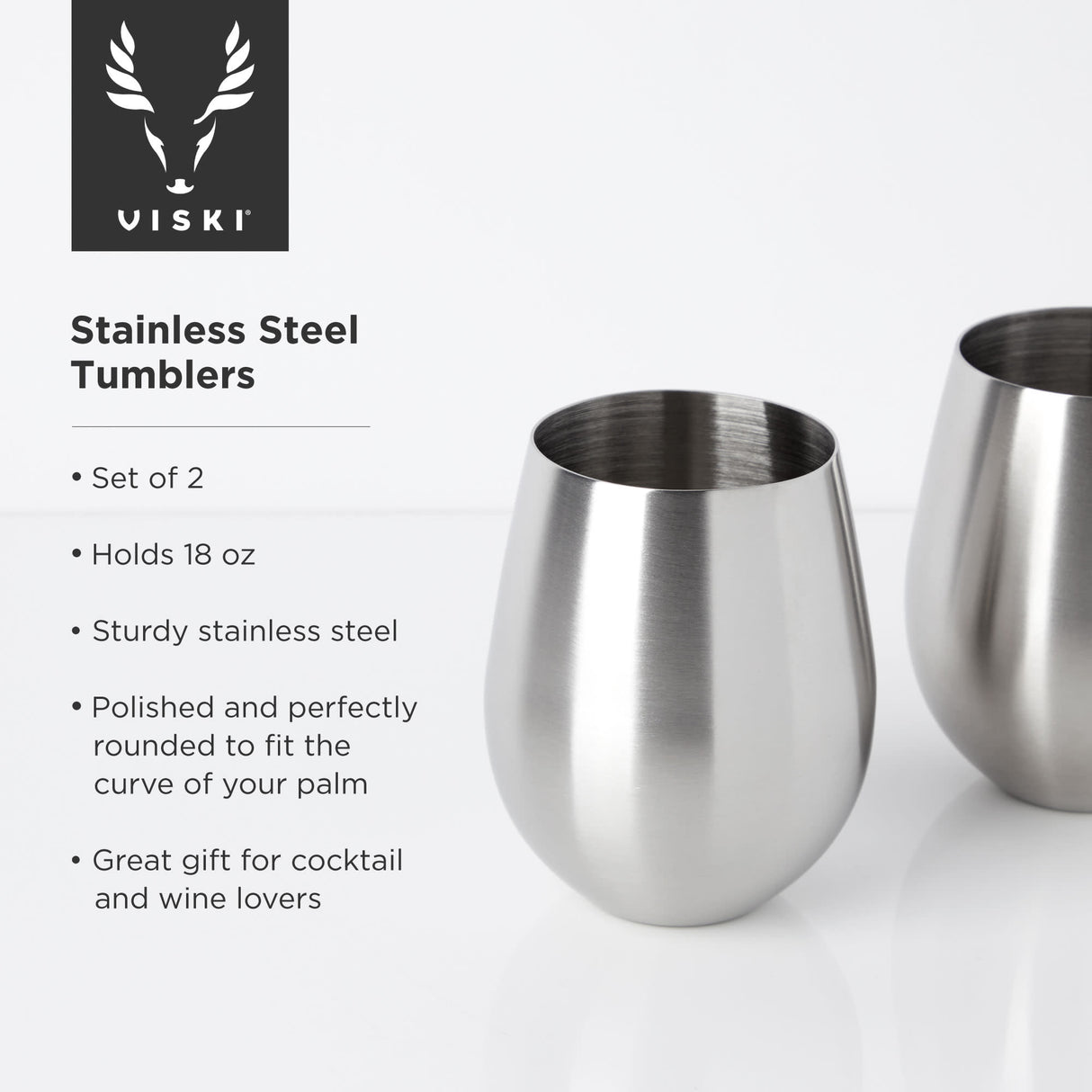 Stainless steel tumblers by viski®