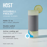 Glass freeze™ highball glass (set of two) in gray by host®