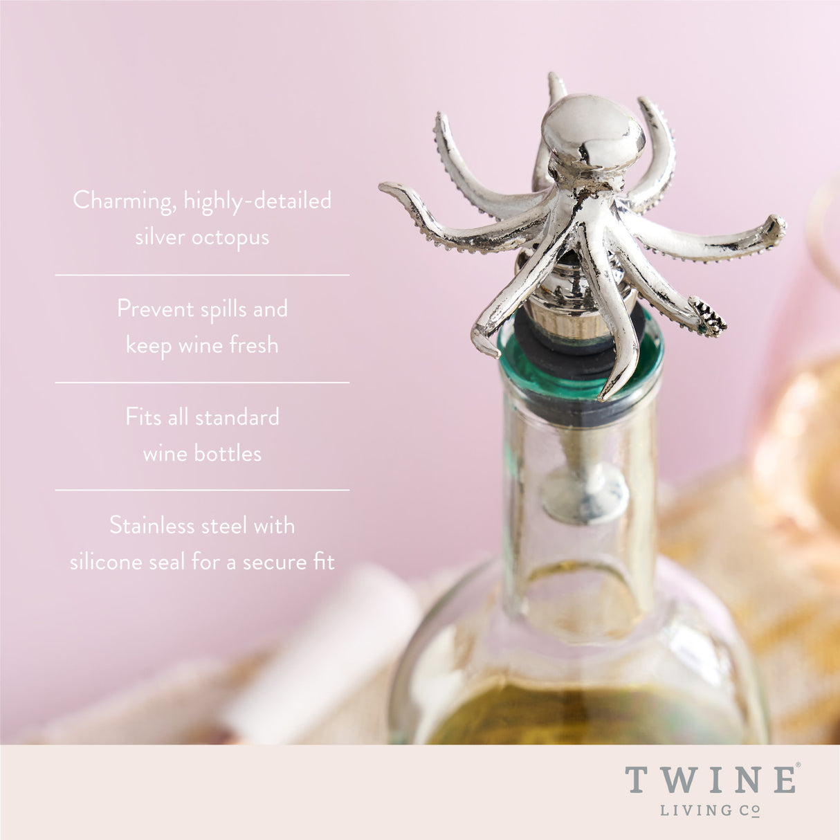 Octopus bottle stopper by twine®