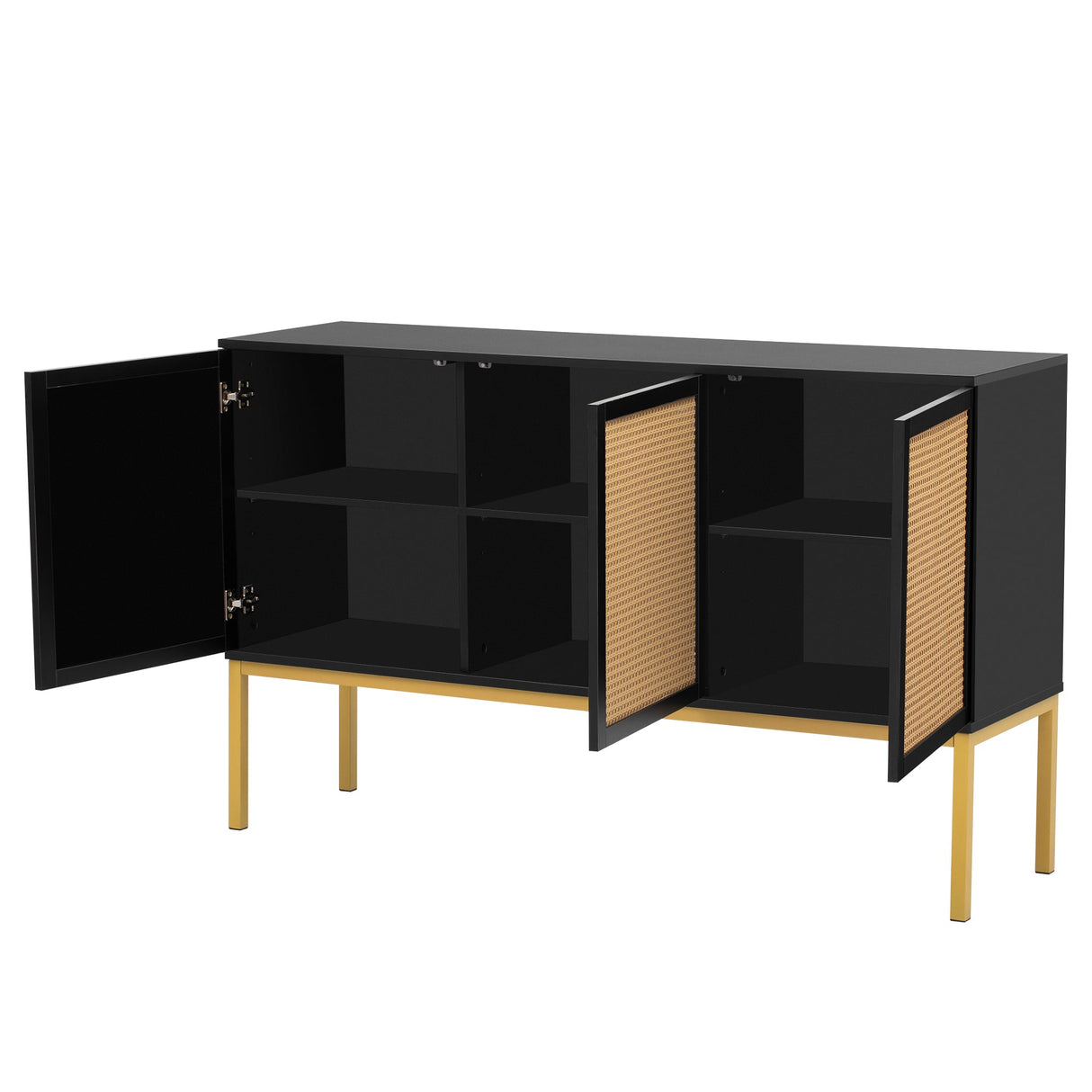 Myers Large Storage Space Sideboard with Artificial Rattan Door and Rebound Device - Buffets/Sideboards