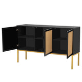Myers Large Storage Space Sideboard with Artificial Rattan Door and Rebound Device - Buffets/Sideboards
