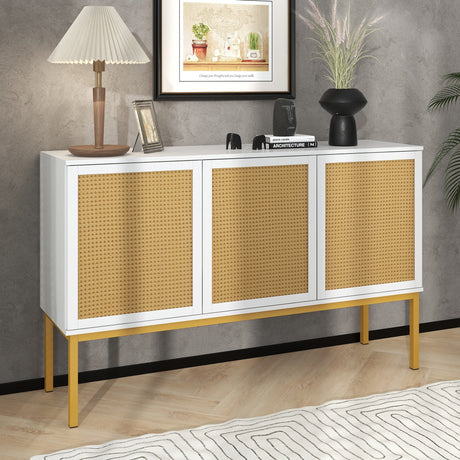 Myers Large Storage Space Sideboard with Artificial Rattan Door and Rebound Device - Buffets/Sideboards