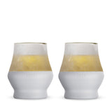 Glass Tasting FREEZE™ –(Set of 2) 6.7 oz Insulated Glass with Cooling Gel & Silicone Grip