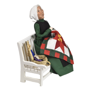 Amish Grandmother on Bench