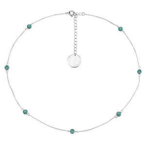 1.89 Carat Genuine Emerald .925 Sterling Silver Necklace