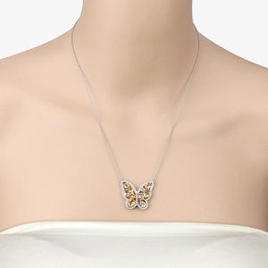 4.43 Carat Genuine Citrine .925 Sterling Silver Necklace