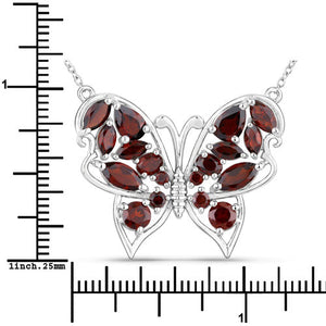 4.60 Carat Genuine Garnet .925 Sterling Silver Necklace