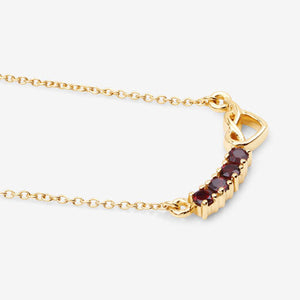 0.32 Carat Genuine Garnet .925 Sterling Silver Necklace