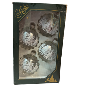 Krebs  Glass Ornament 4 pack - Winter Woods