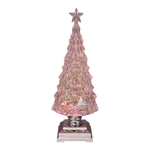 Sparkling Crystal Lighted Waterglobe Tree - 12.5"